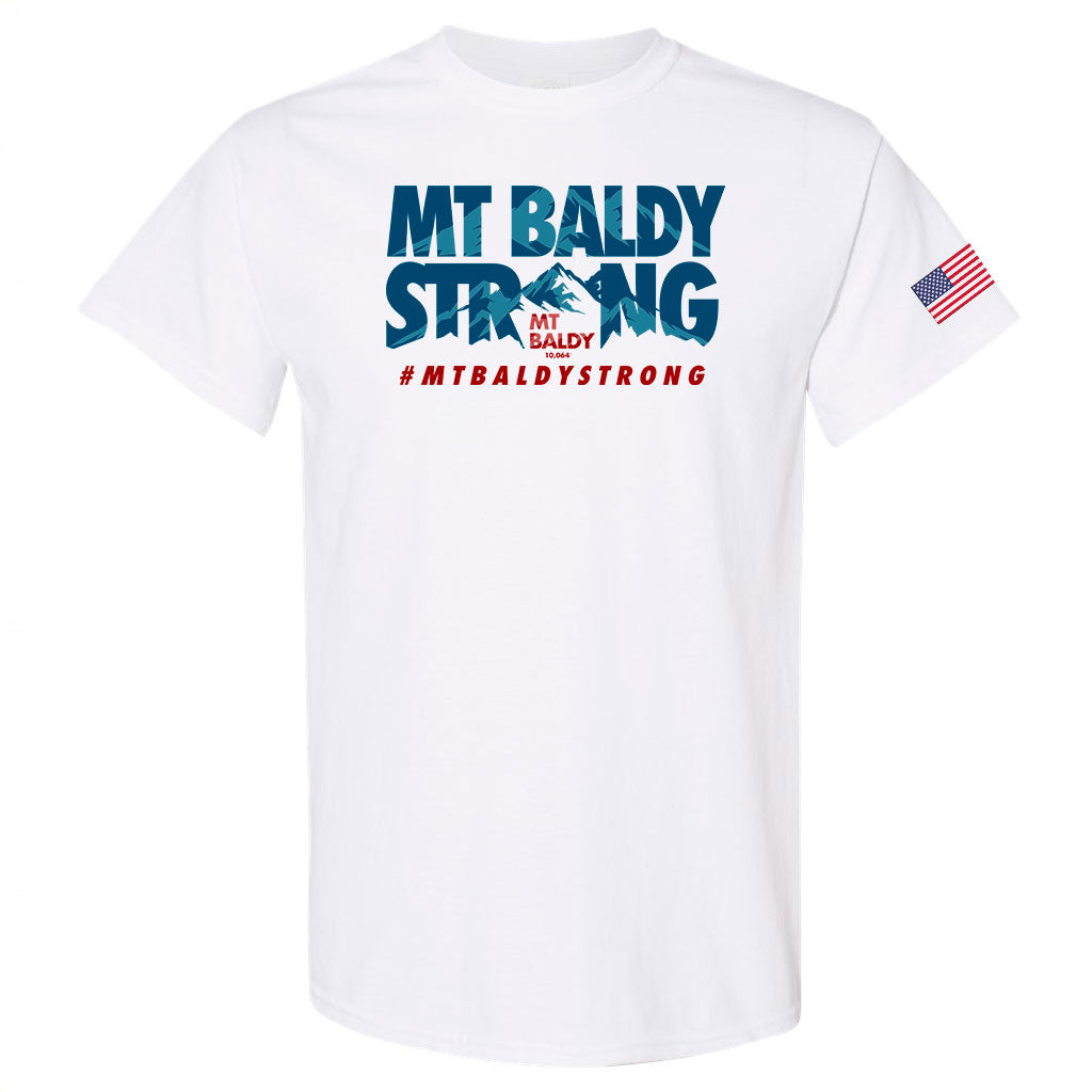 Mt Baldy Strong Peaks White T-Shirt