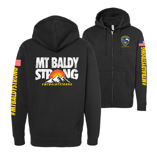 Mt Baldy Strong Sunrise Heavyweight Zip-Up Hoodie